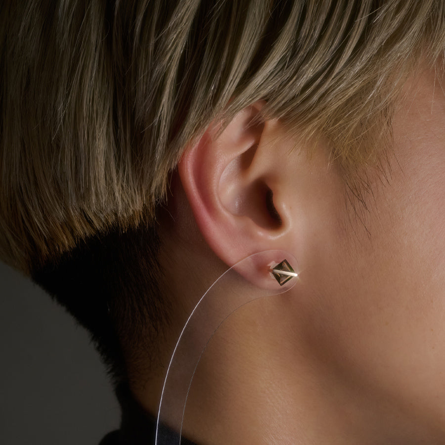 BAND EARRINGS SMOKY QUARTZ #3985