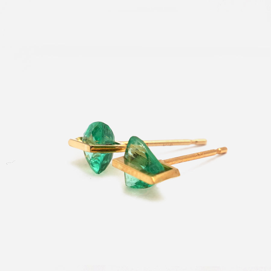 BAND EARRINGS EMERALD #3582