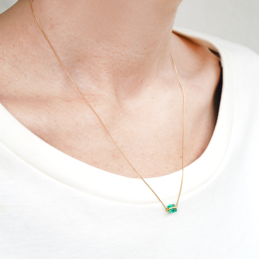 BAND NECKLACE EMERALD #2944