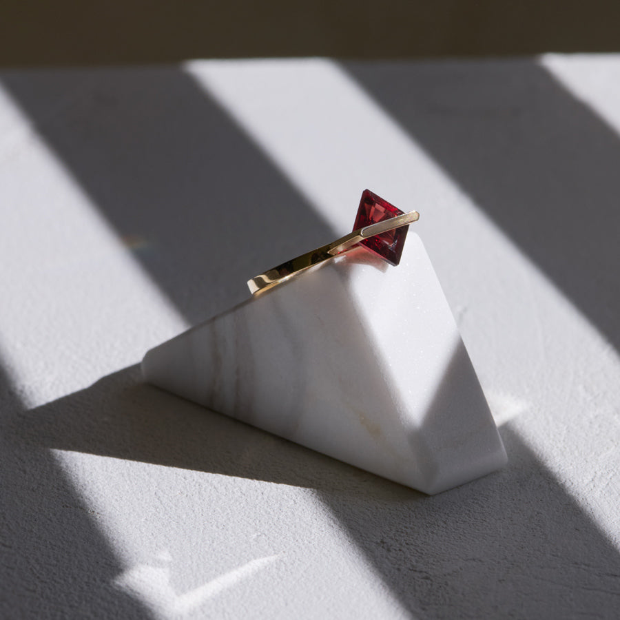 BAND RING GARNET#4084