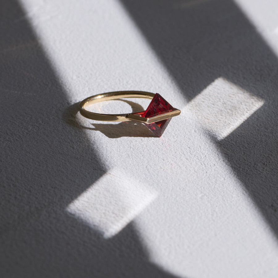 BAND RING GARNET#4084