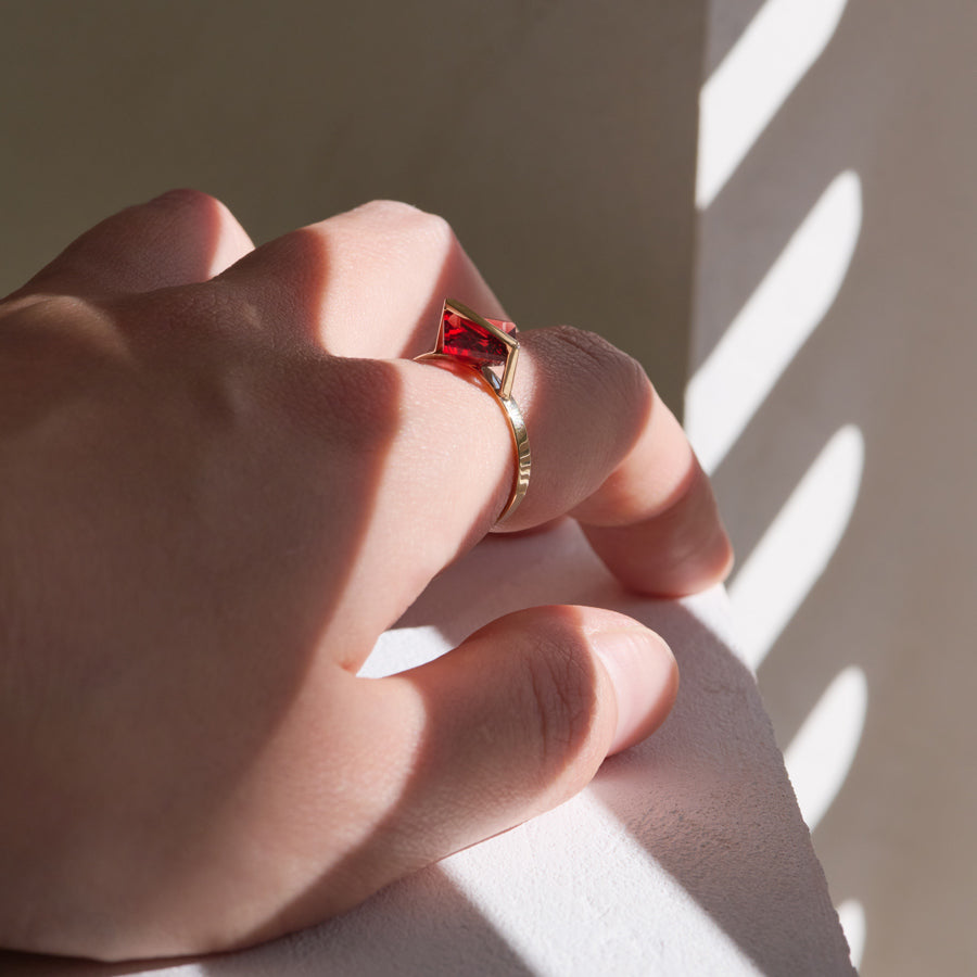 BAND RING GARNET#4084