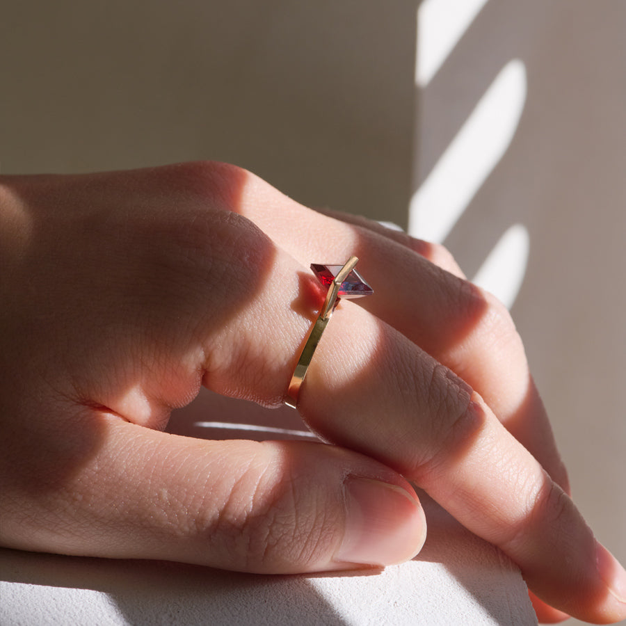 BAND RING GARNET#4084