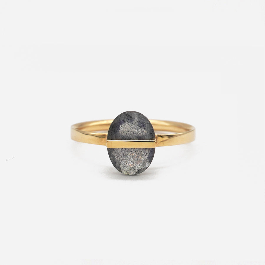 BAND RING LABRADORITE  #3070