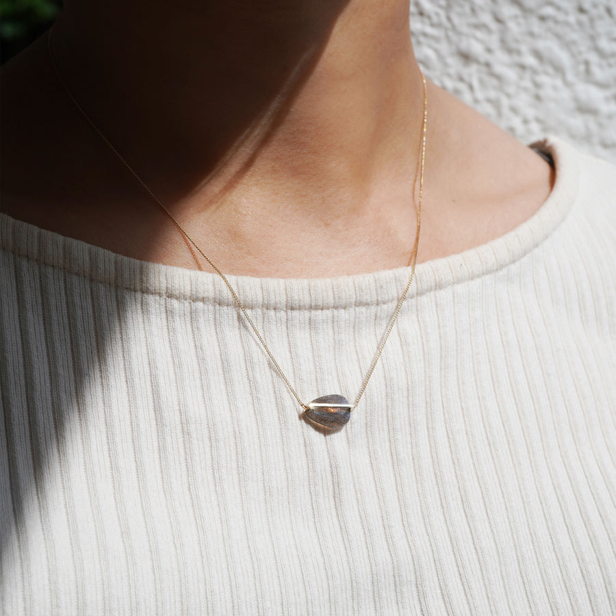 BAND NECKLACE LABRADORITE #4223