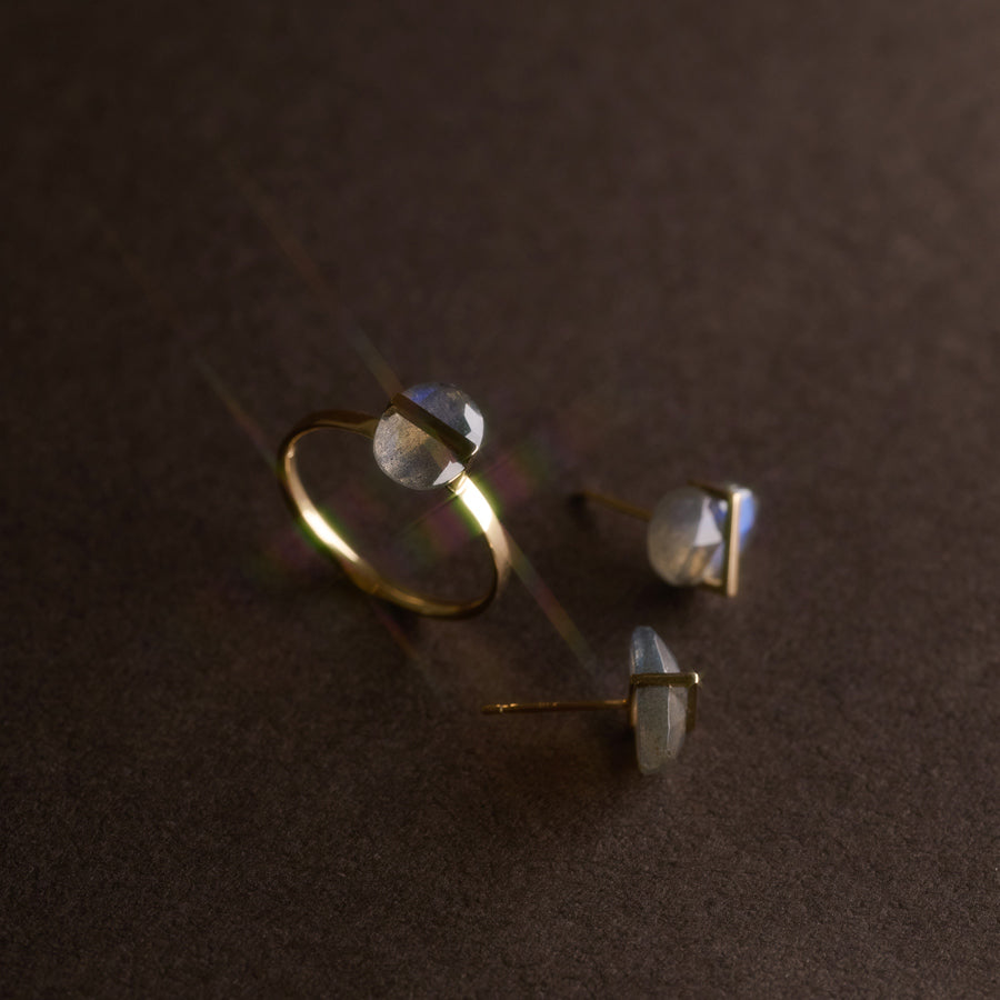 BAND EARRINGS LABRADLITE #2776