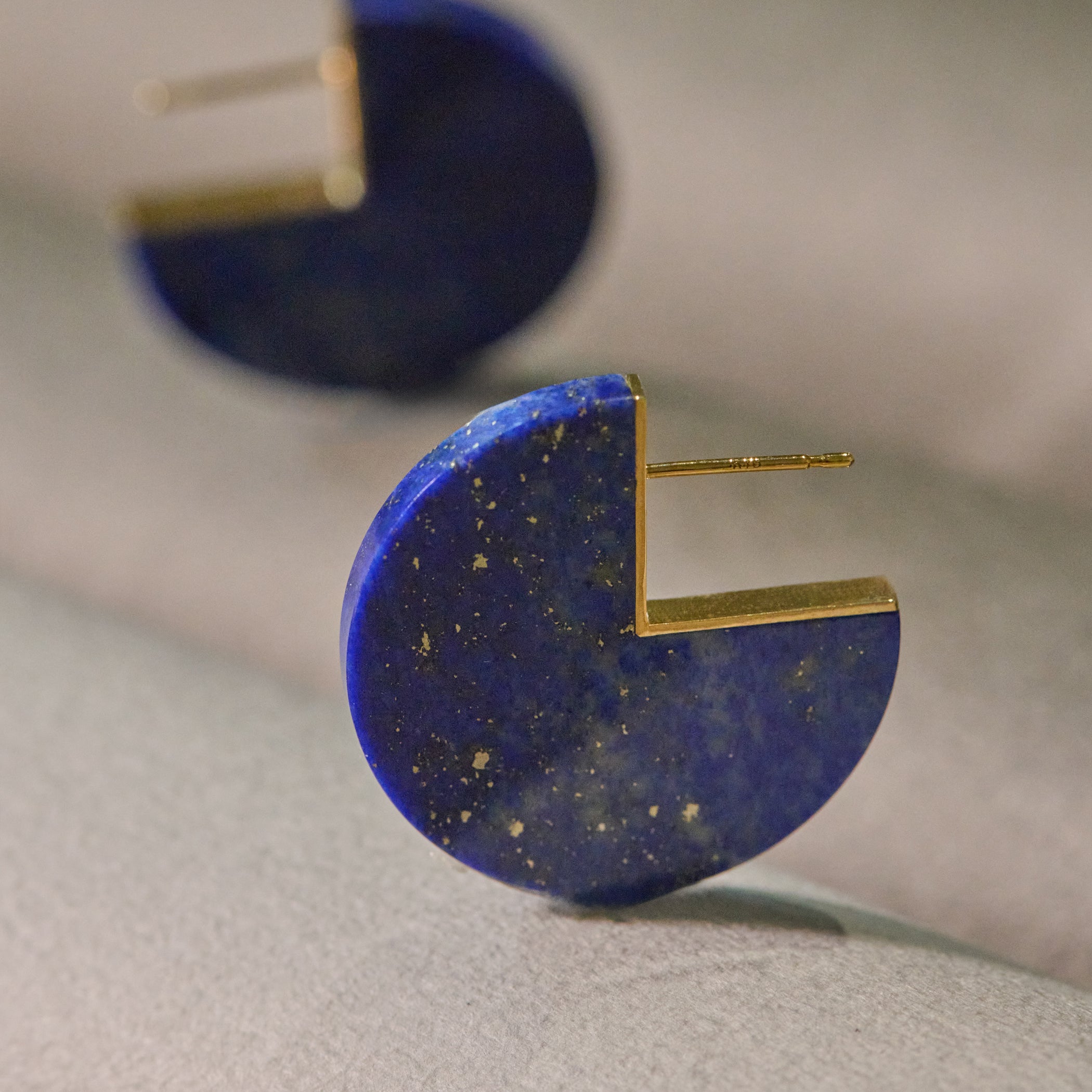 SLICE EARRINGS  LAPISLAZURI #3679