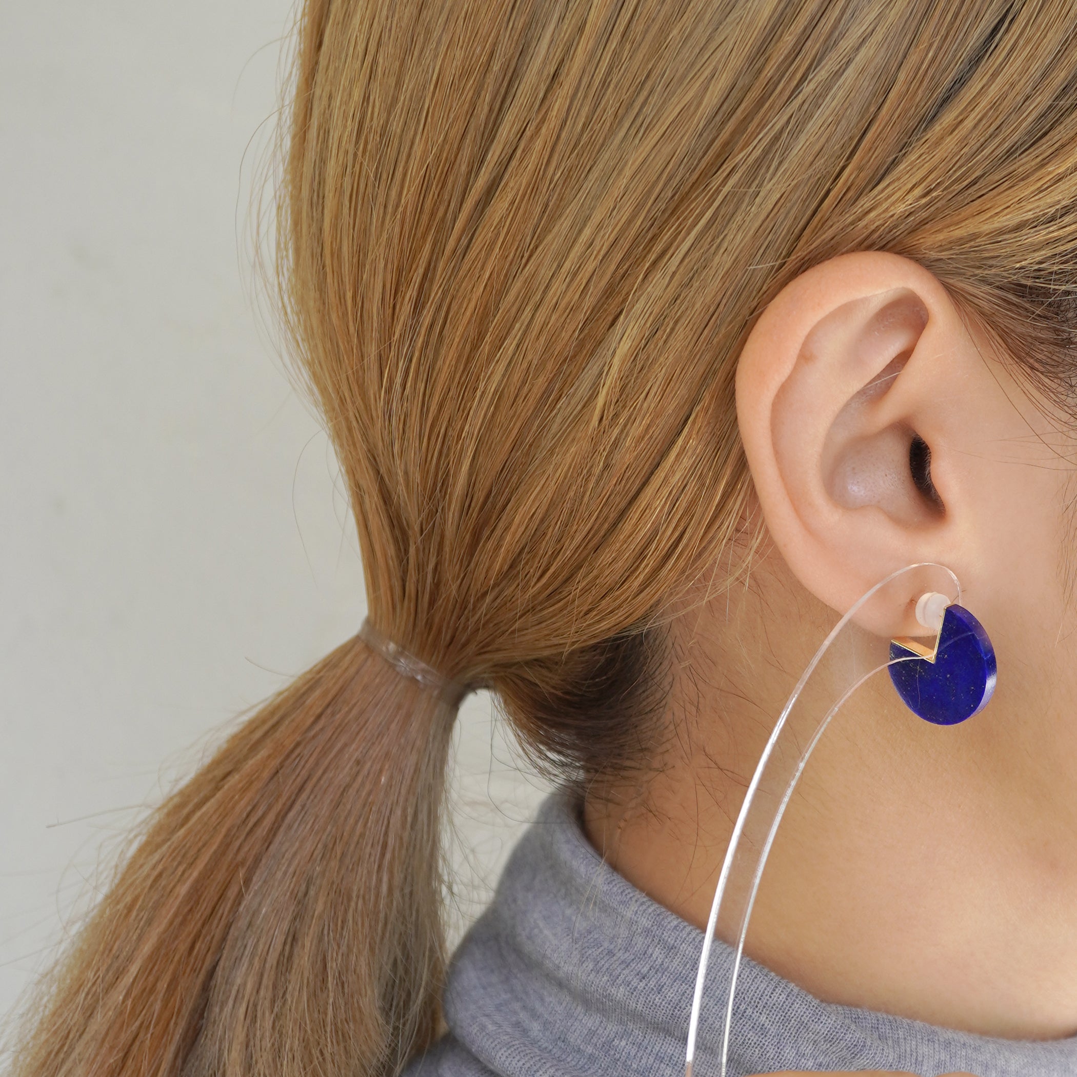 SLICE MINI EARRING SINGLE LAPIS LAZULI #3593