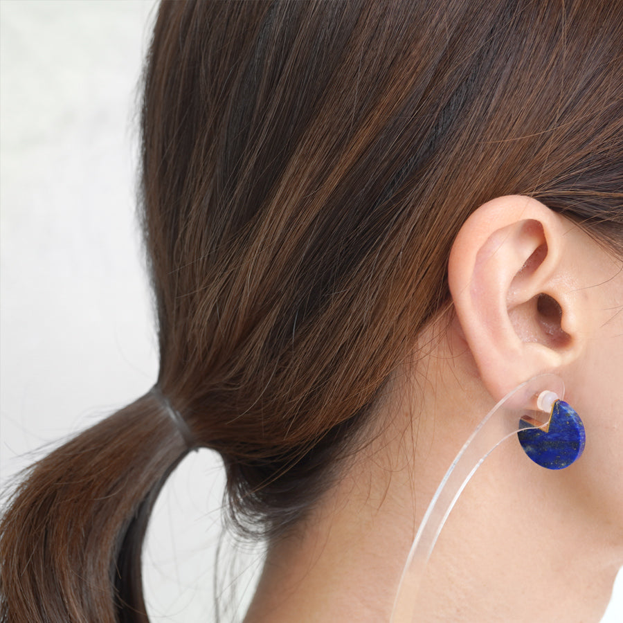 SLICE MINI EARRING SINGLE LAPIS LAZULI #3419