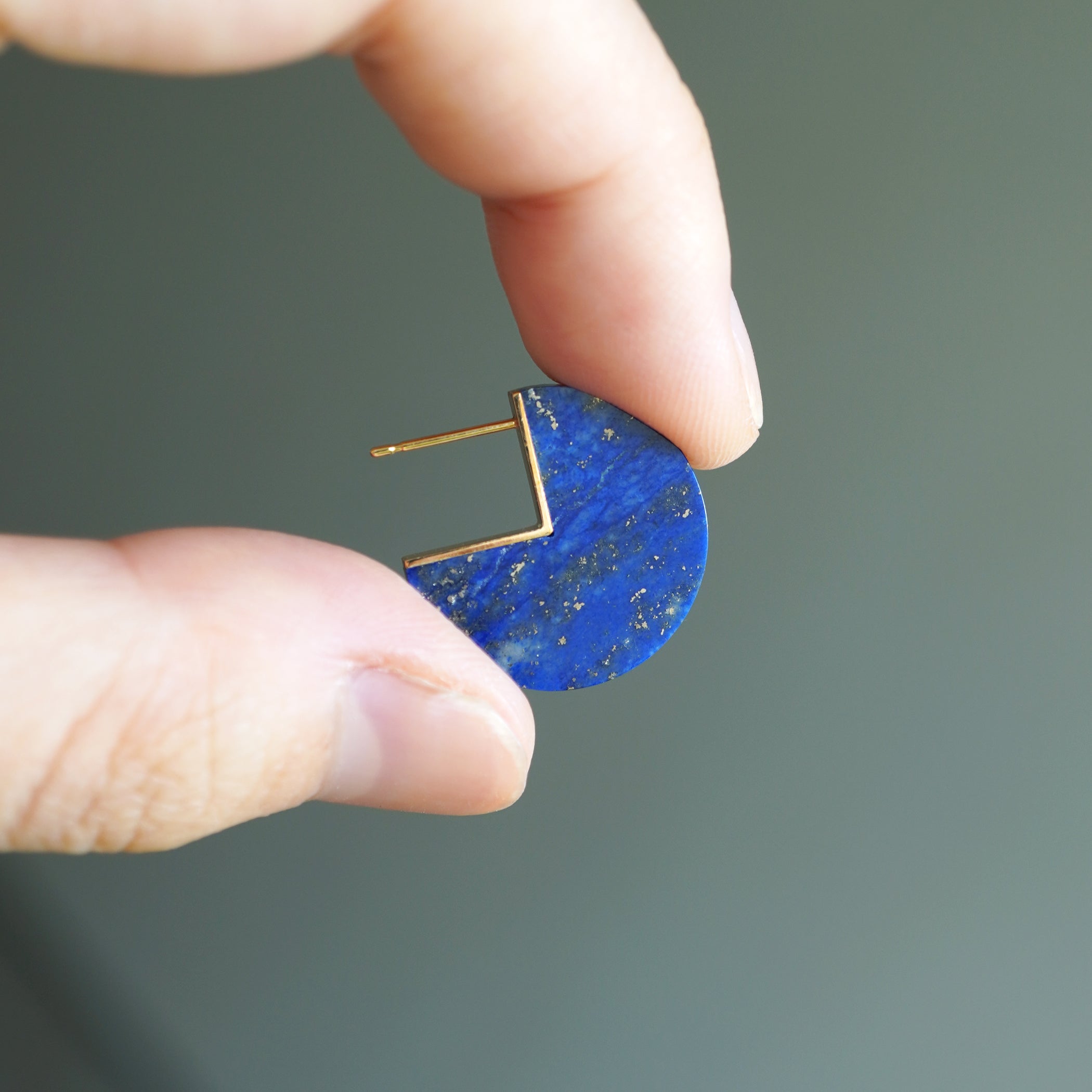 SLICE MINI EARRING SINGLE LAPIS LAZULI #3419