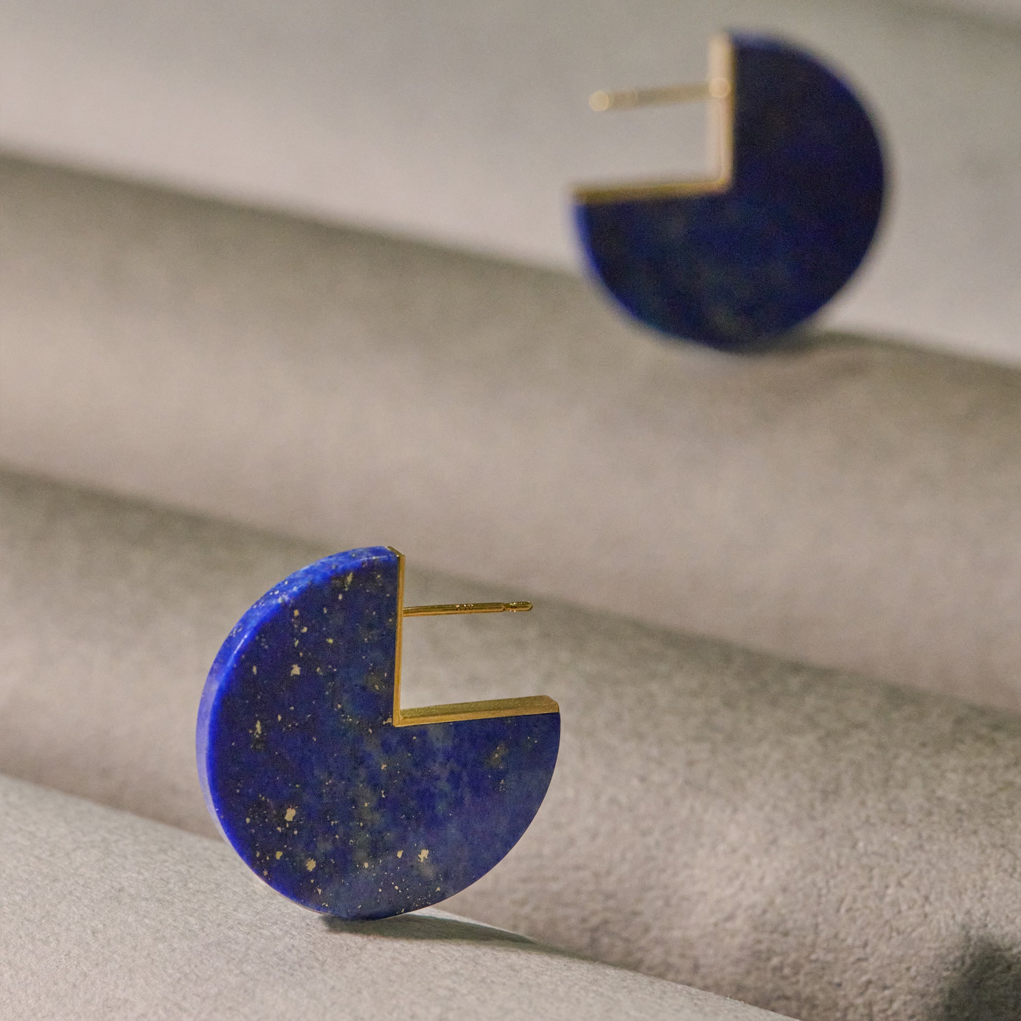 SLICE EARRINGS  LAPISLAZURI #3679