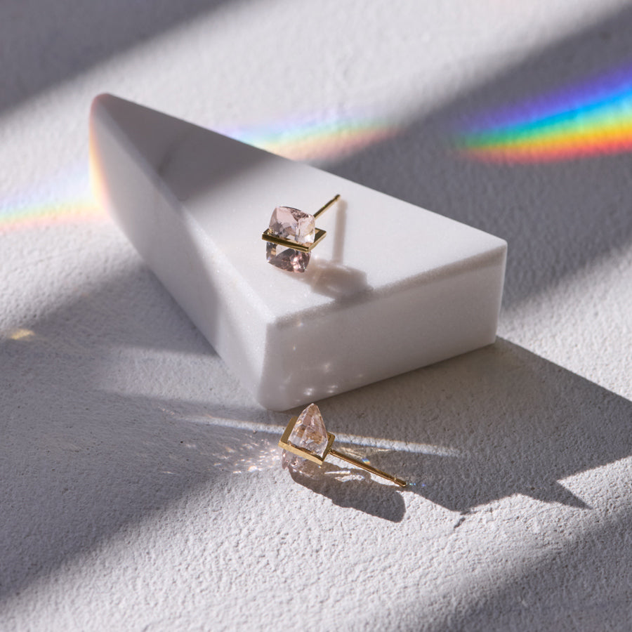 BAND EARRINGS MORGANITE #4093