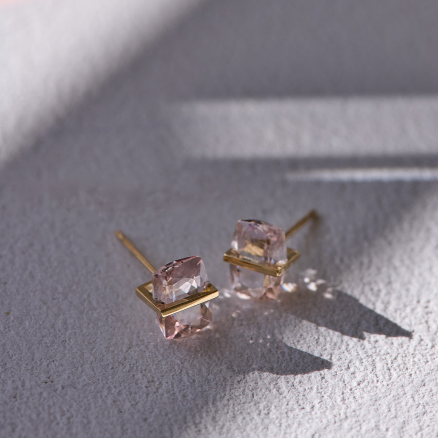 BAND EARRINGS MORGANITE #4093