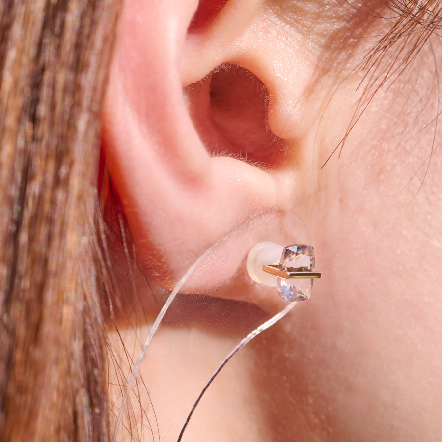 BAND EARRINGS MORGANITE #4093