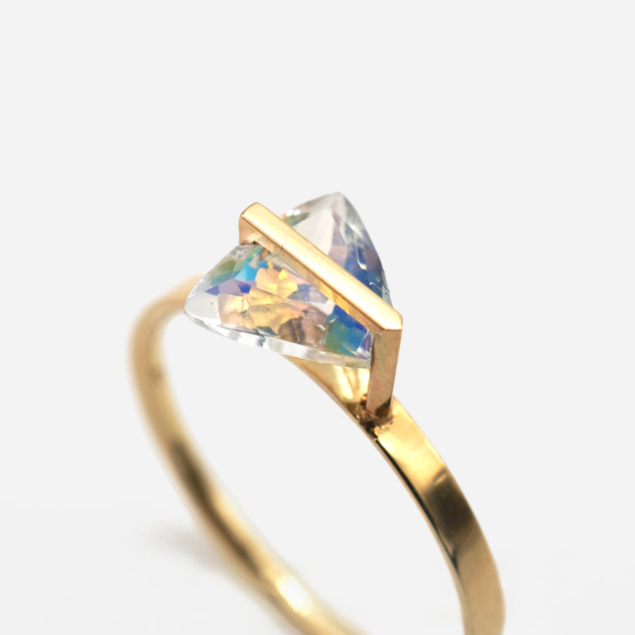 BAND RING RAINBOW MOONSTONE#4030