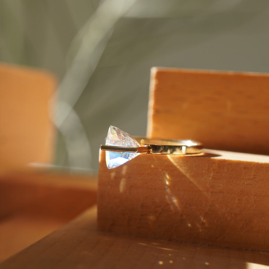 BAND RING RAINBOW MOONSTONE#4030