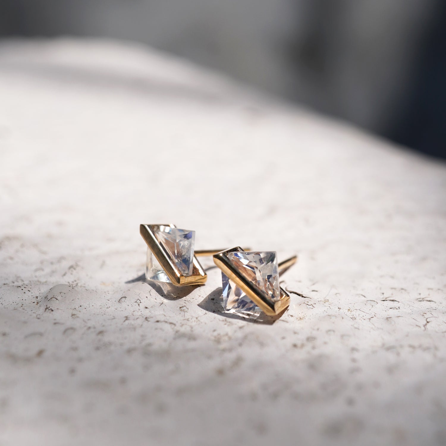BAND EARRINGS RAINBOW MOONSTONE #4188