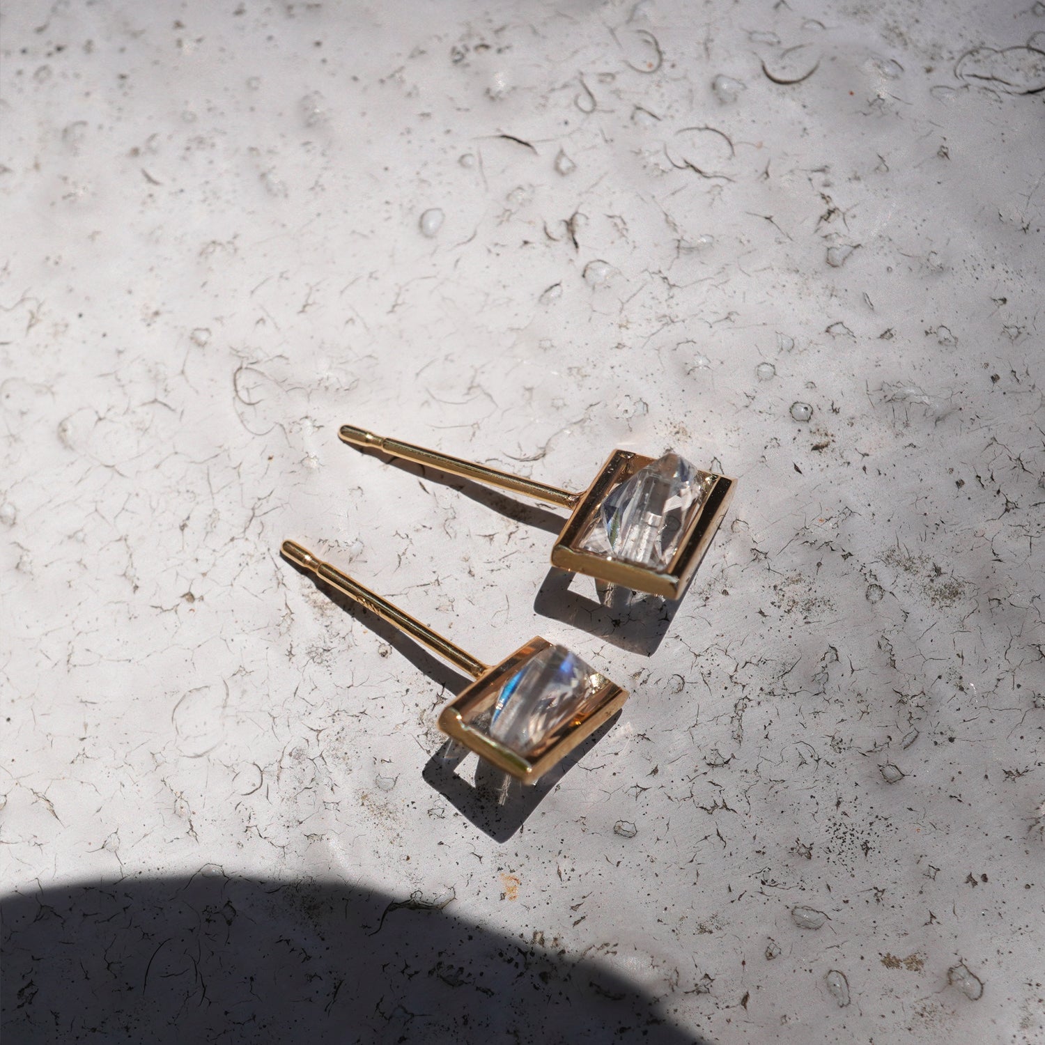 BAND EARRINGS RAINBOW MOONSTONE #4188