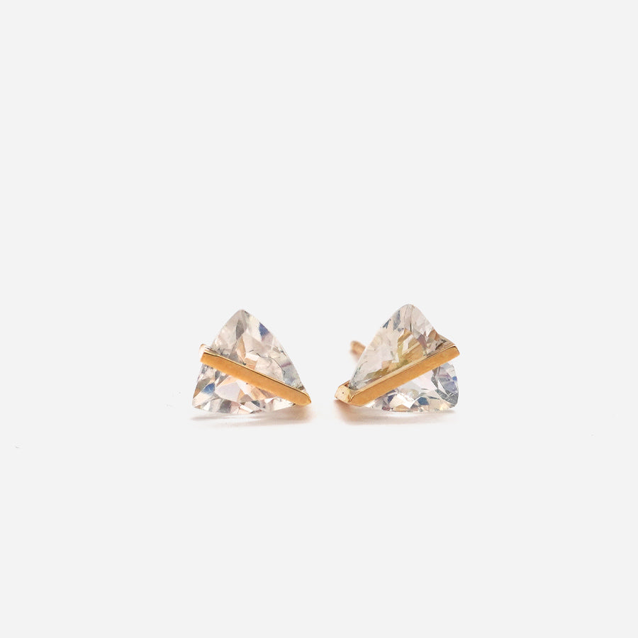 BAND EARRINGS RAINBOW MOONSTONE #3951