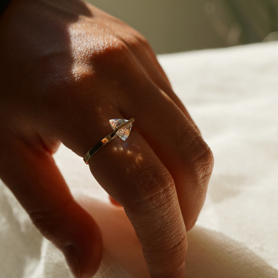 BAND RING RAINBOW MOONSTONE#4030