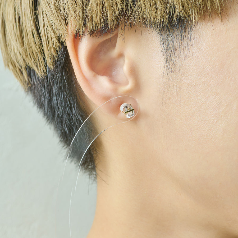 BAND EARRINGS MORGANITE #3974