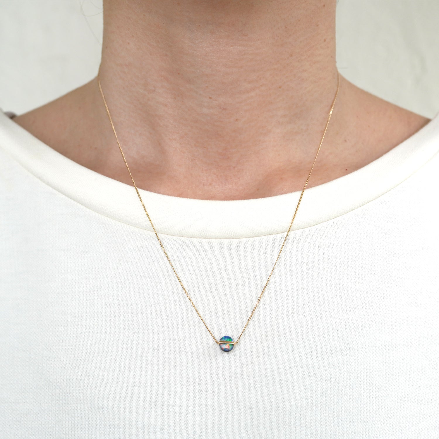 BAND NECKLACE BOULDER OPAL #3408