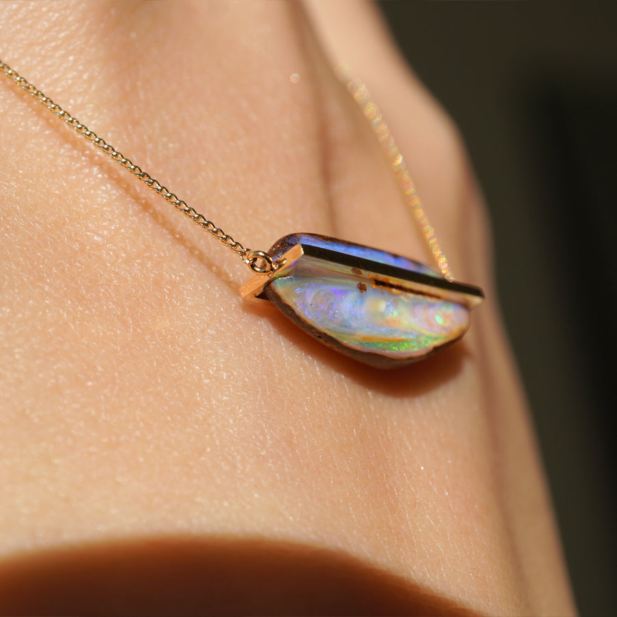 BAND NECKLACE BOUDER OPAL #3647