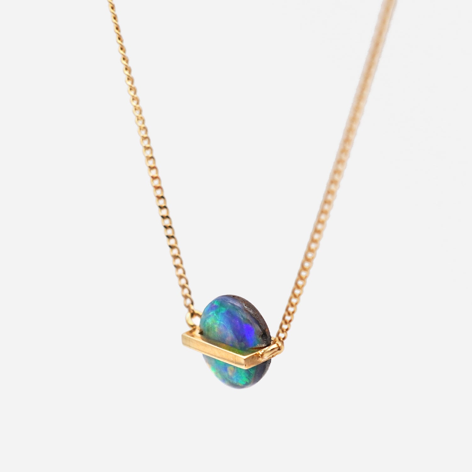 BAND NECKLACE BOULDER OPAL #3408