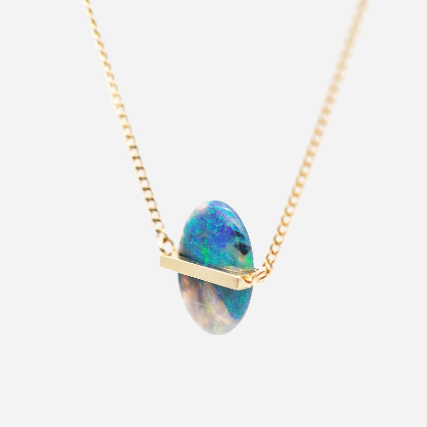 BAND NECKLACE BLACK OPAL #2995