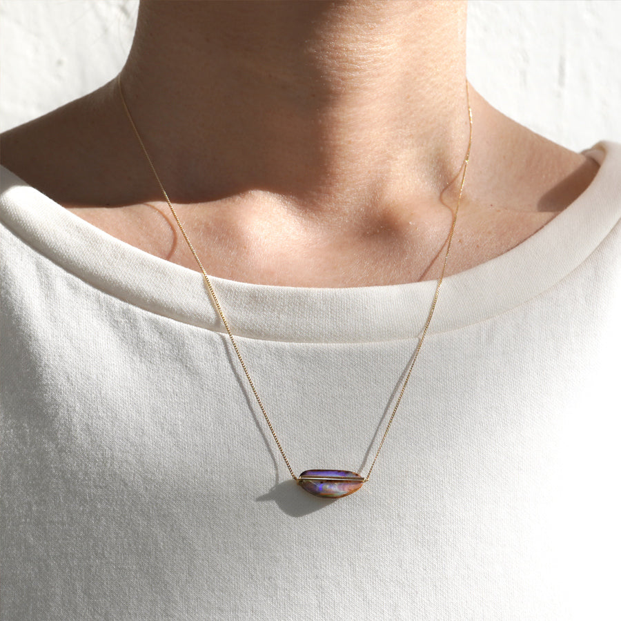 BAND NECKLACE BOUDER OPAL #3647