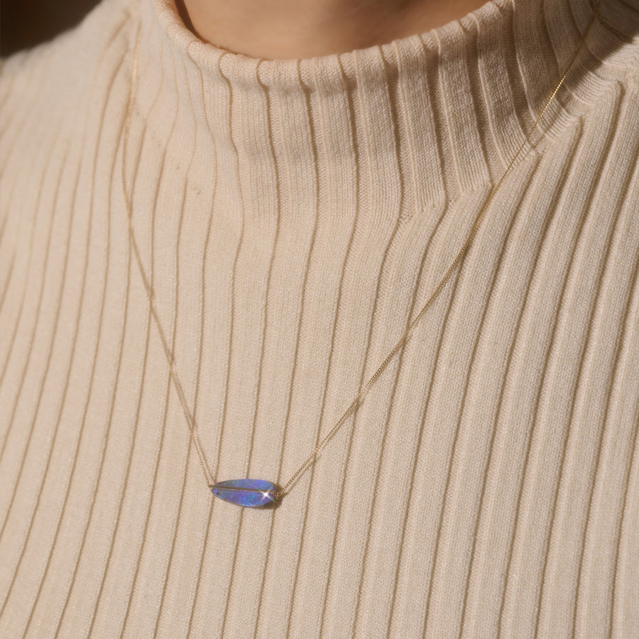 BAND NECKLACE BOULDER OPAL #3960