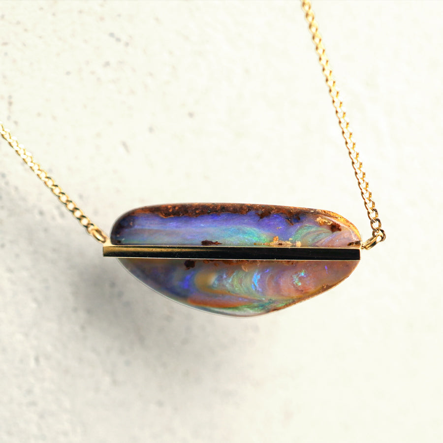 BAND NECKLACE BOUDER OPAL #3647