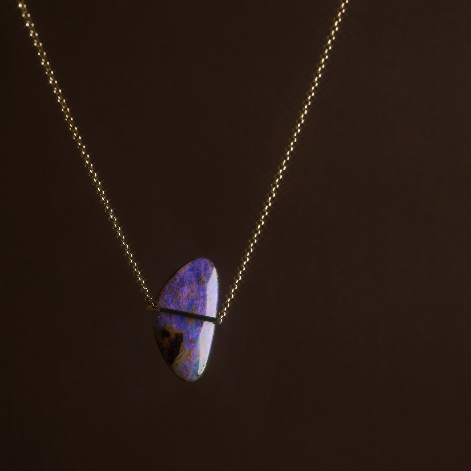 BAND NECKLACE BOULDER OPAL #4002