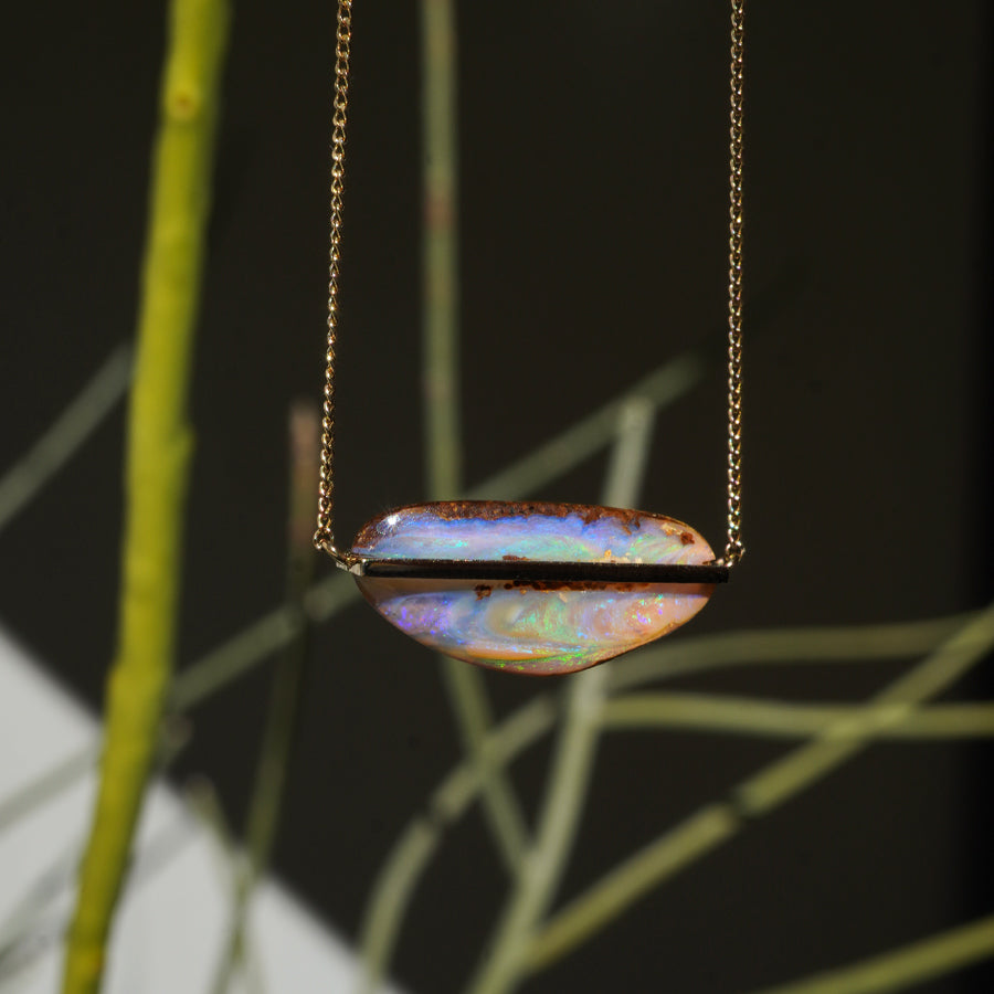 BAND NECKLACE BOUDER OPAL #3647