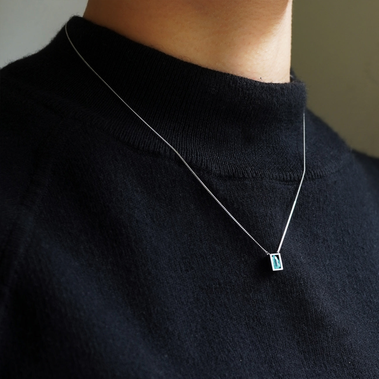 POSITION NECKLACE PARAIBA TOURMALINE0.26ct #4057