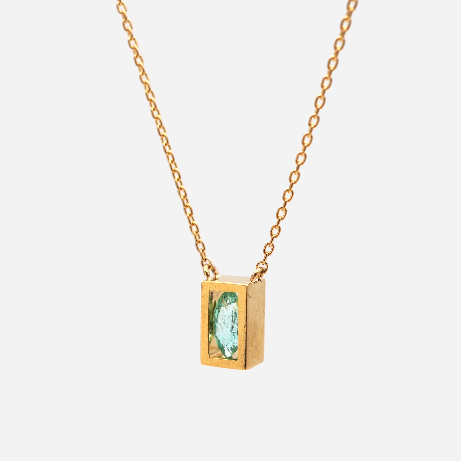 POSITION NECKLACE PARAIBA TOURMALINE0.12ct #4056