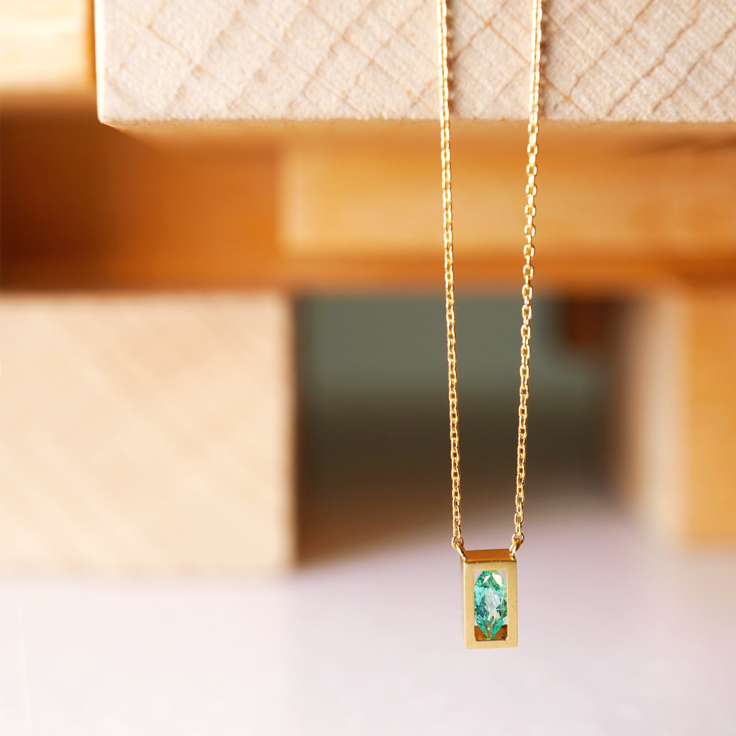 POSITION NECKLACE PARAIBA TOURMALINE0.12ct #4056