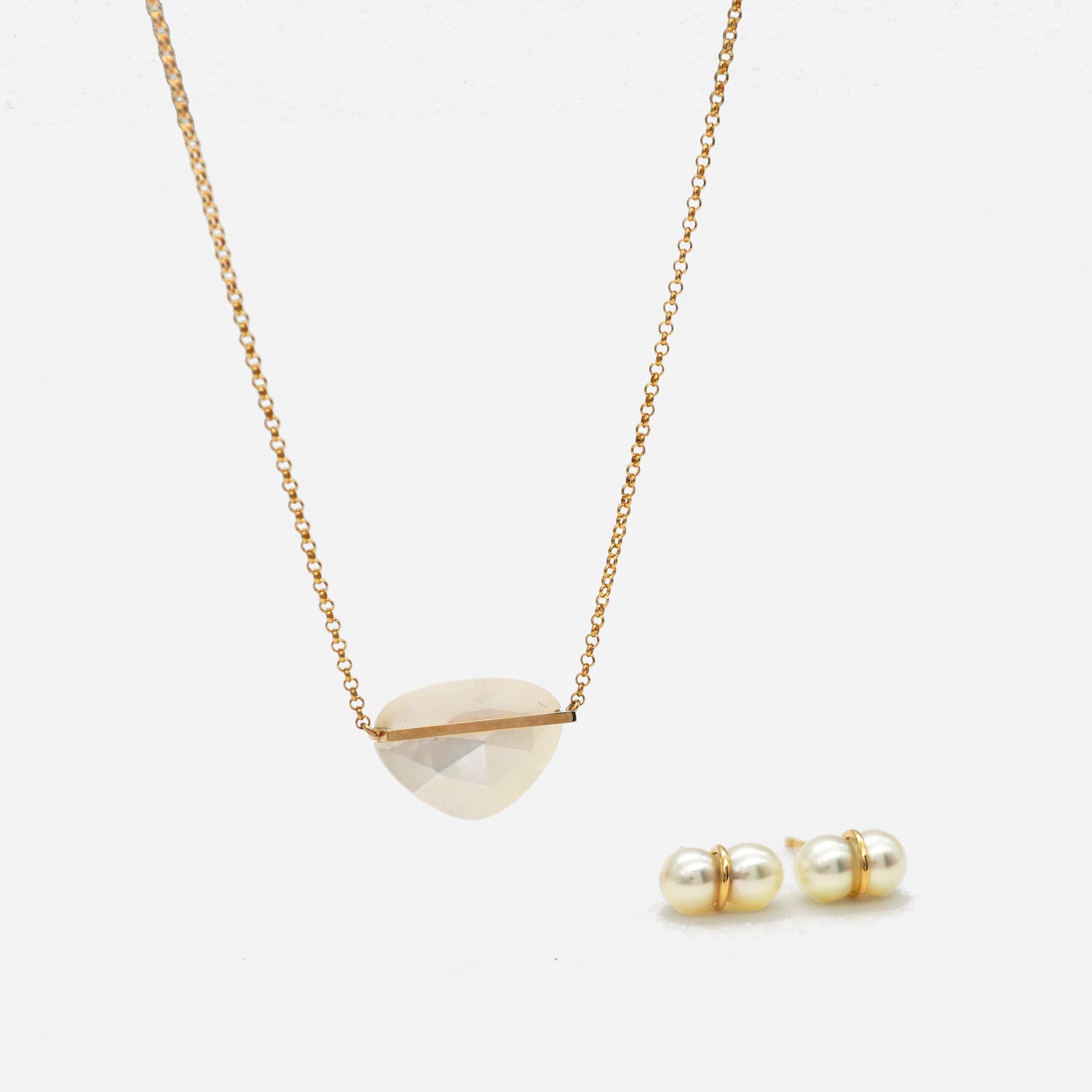 [数量限定] TWIN PEARL EARRING S & BAND NECKLACE MOP