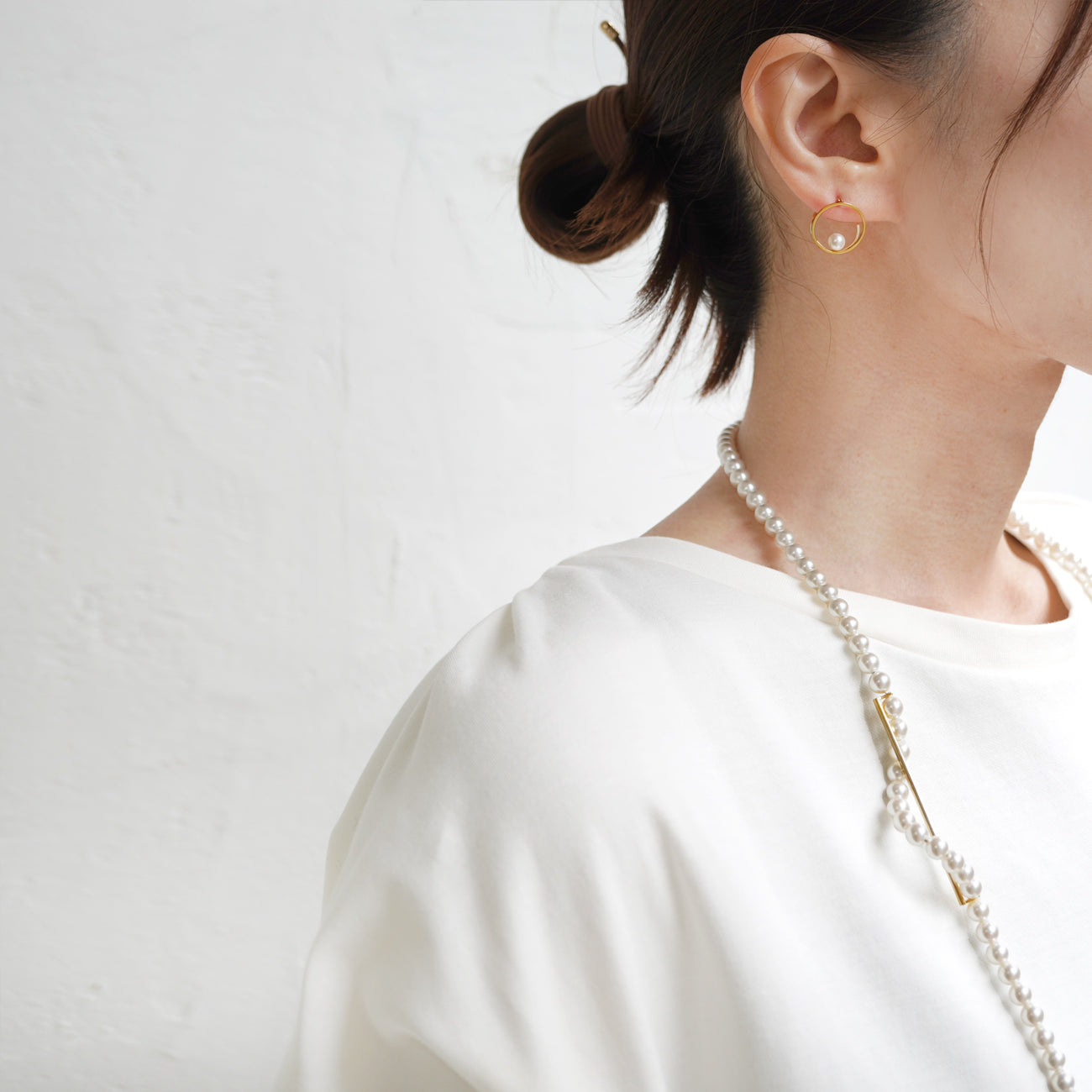 [LIMITED] CLIP PEARL EARRINGS & ATTACHMENT NECKLACE