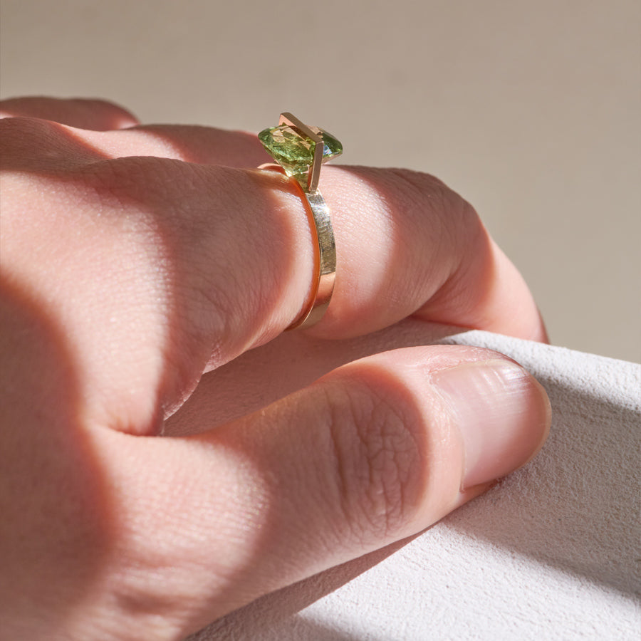 BAND RING RUTIL PERIDOT#4087