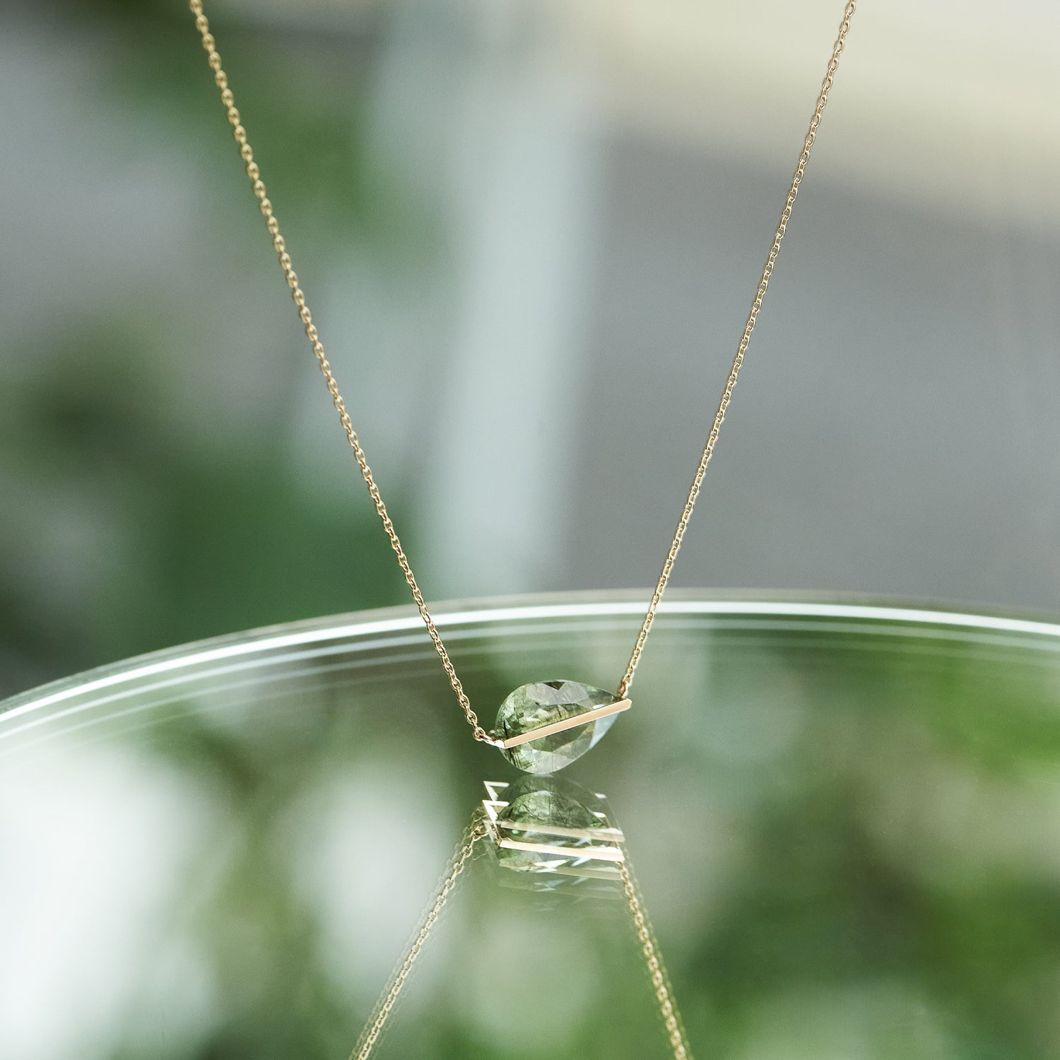 BAND NECKLACE RUTIL PERIDOT#3923