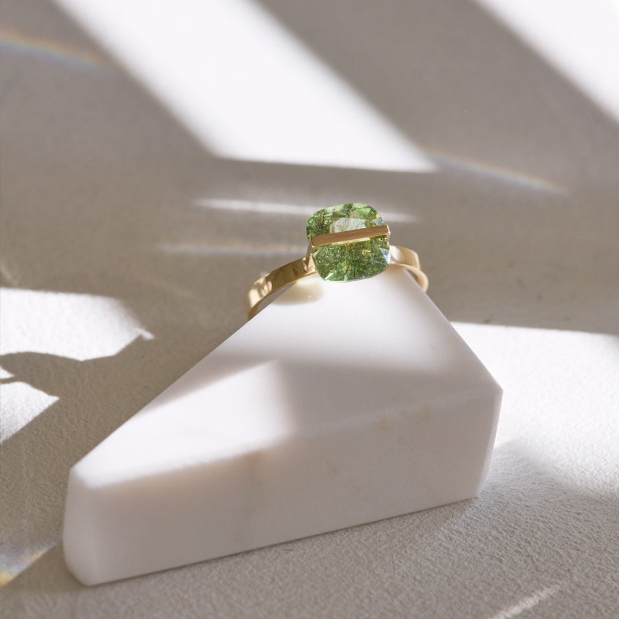 BAND RING RUTIL PERIDOT#4087