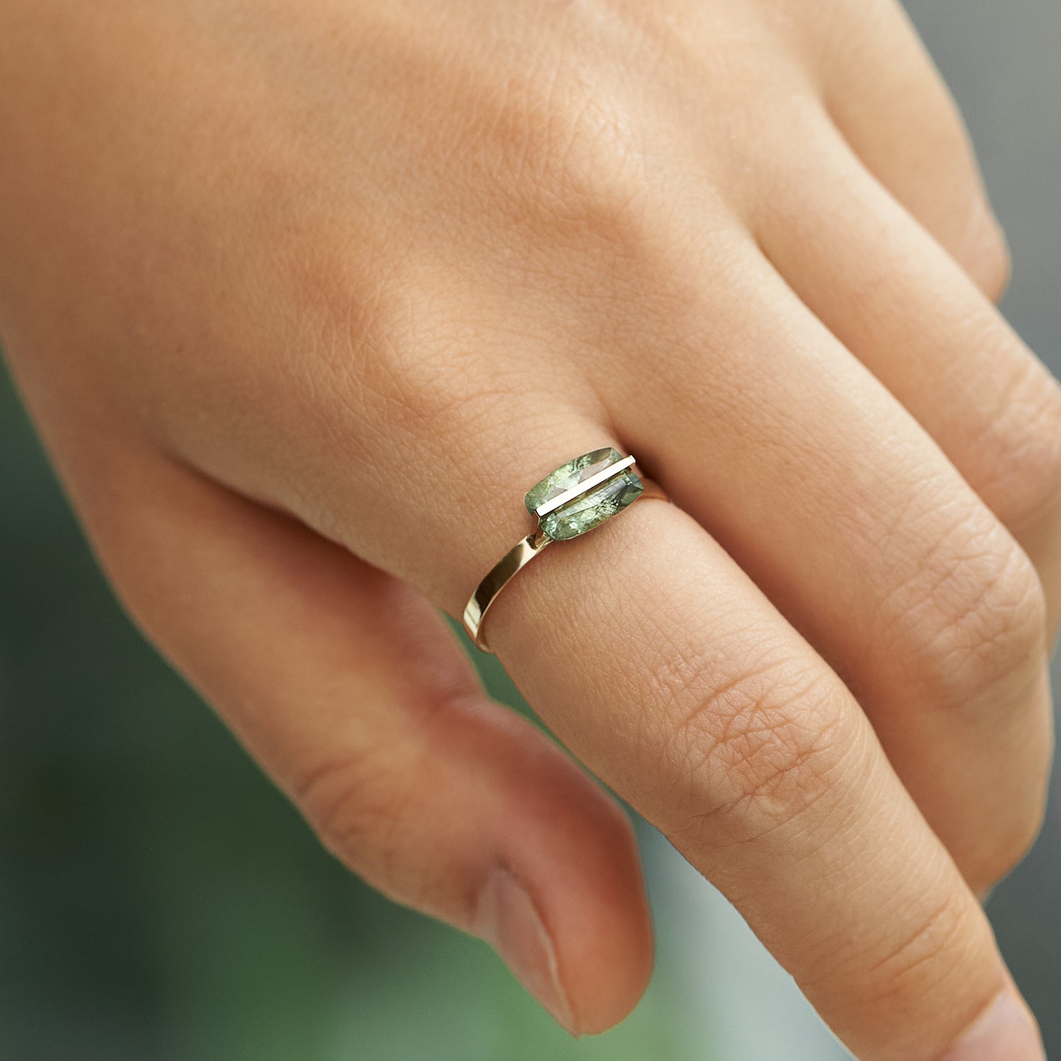 BAND RING RUTIL PERIDOT#3914