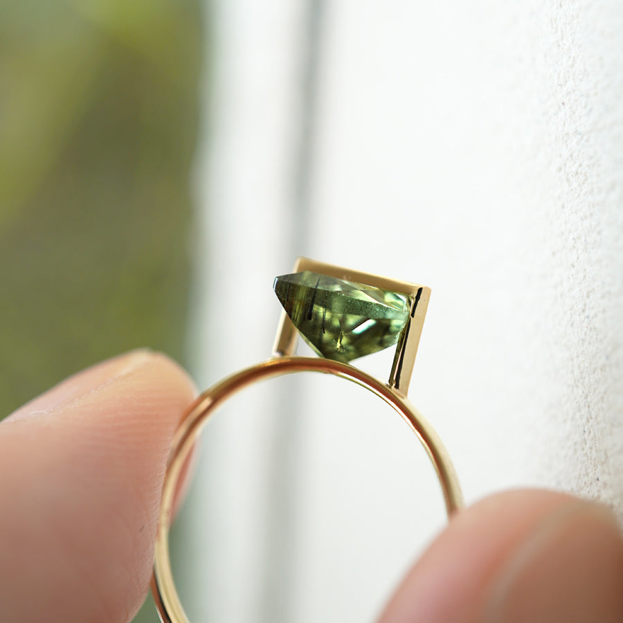 BAND RING RUTIL PERIDOT#3493