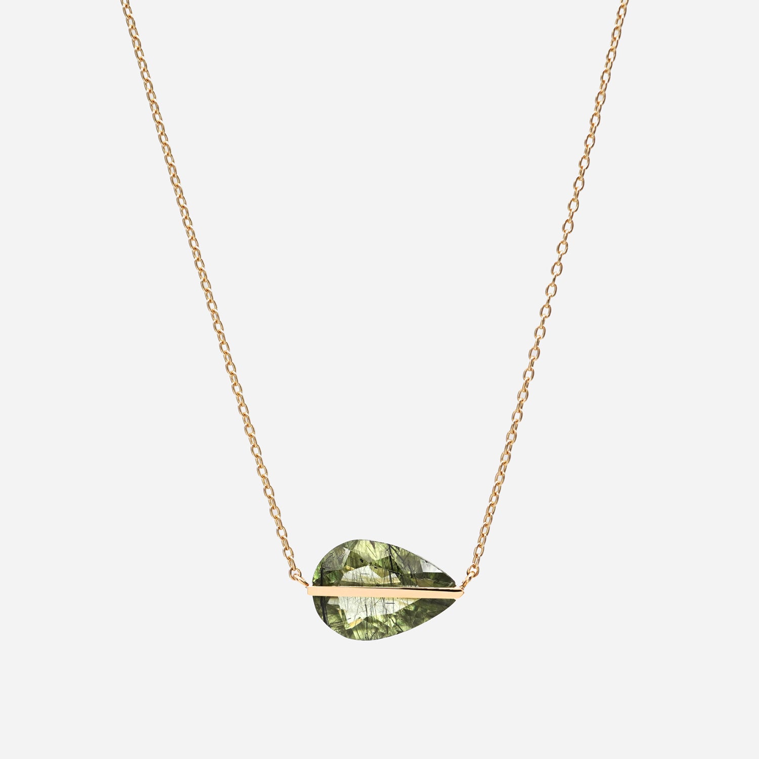 BAND NECKLACE RUTIL PERIDOT#3923