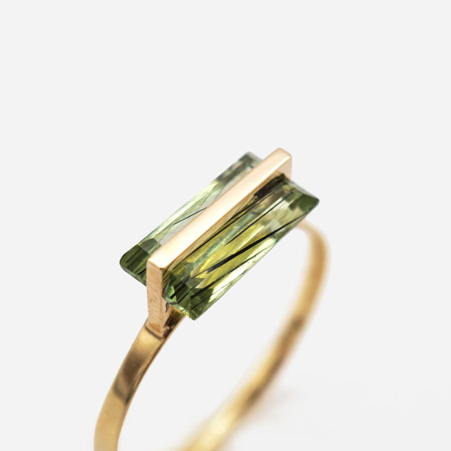 BAND RING RUTIL PERIDOT#3539