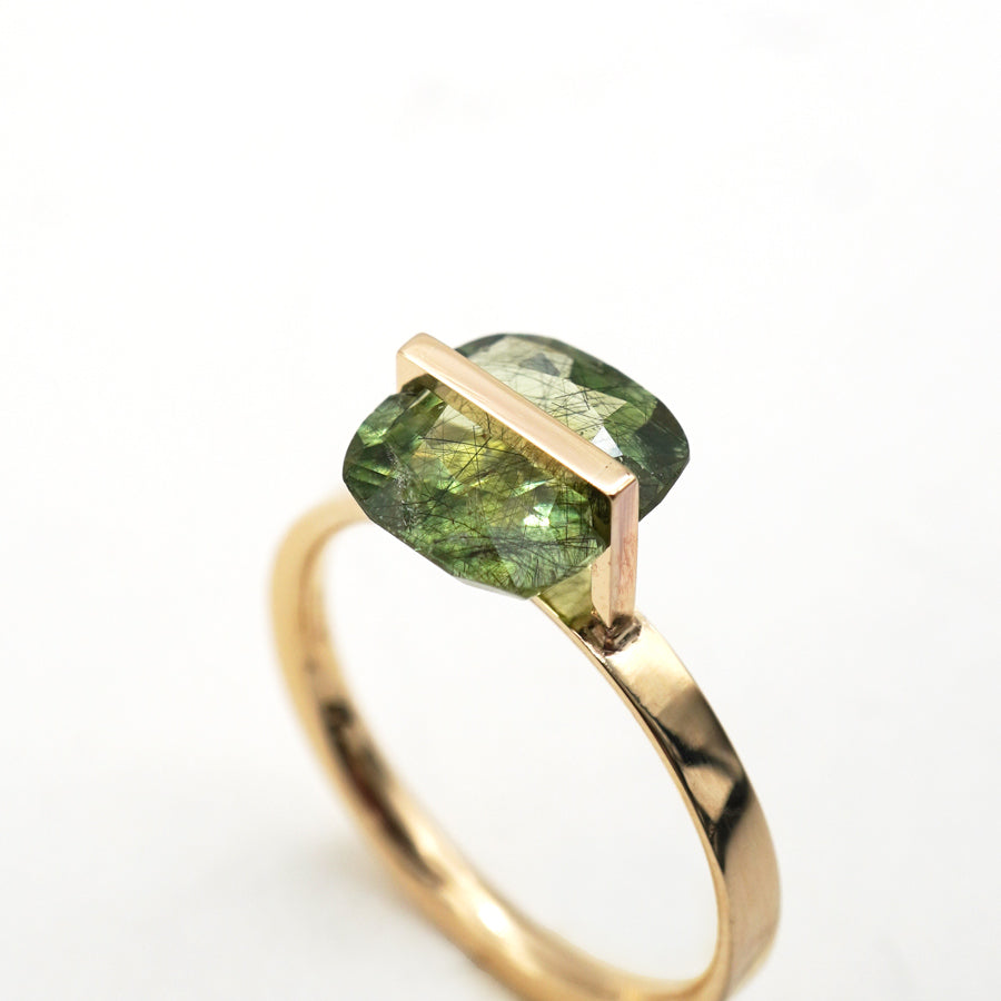 BAND RING RUTIL PERIDOT#4087