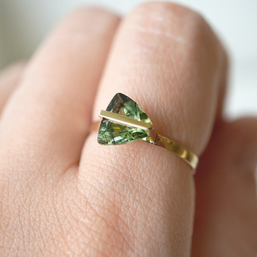 BAND RING RUTIL PERIDOT#3493