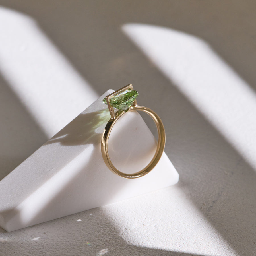 BAND RING RUTIL PERIDOT#4087