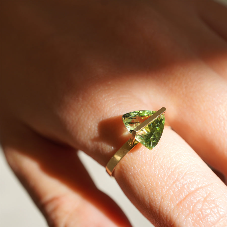 BAND RING RUTIL PERIDOT#3672